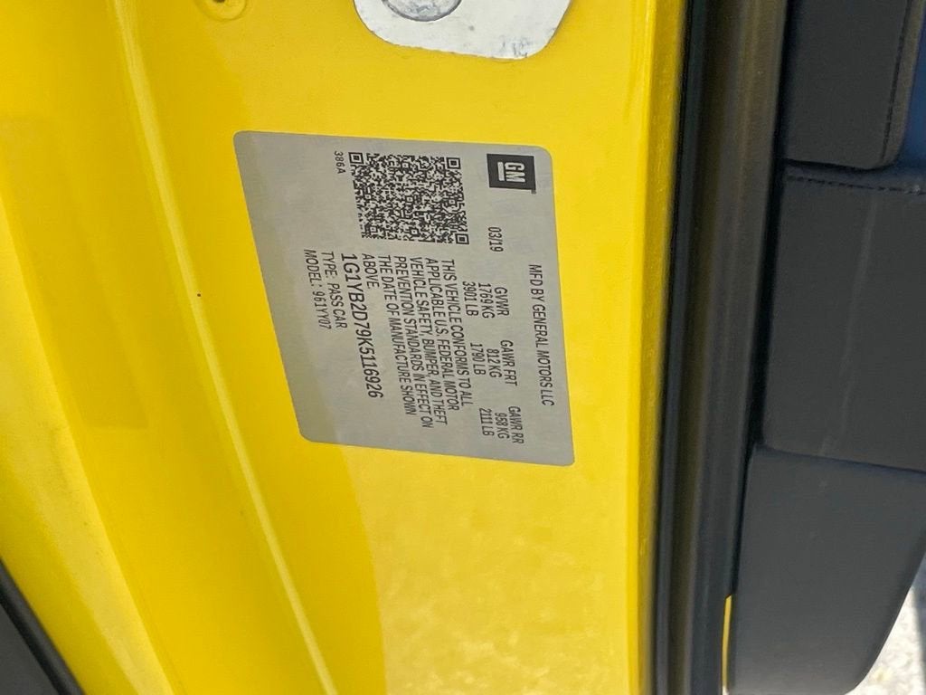 2019 Chevrolet Corvette Stingray 1LT