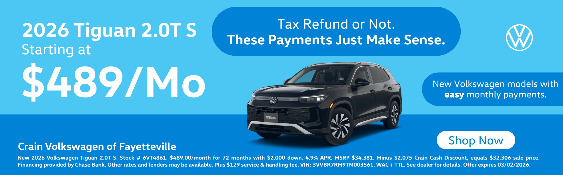 Browse New Tiguan Inventory