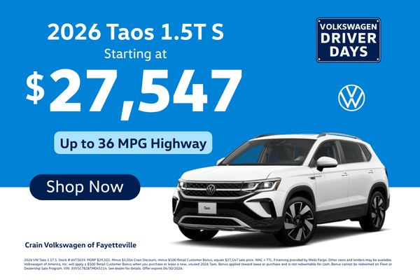 Browse Taos Inventory in Fayetteville, AR.