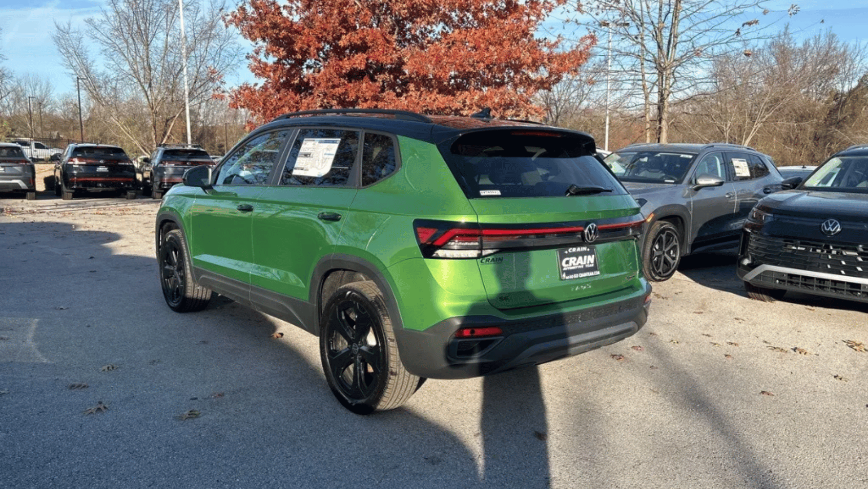 Back view of 2026 Volkswagen Taos in Fayetteville, AR