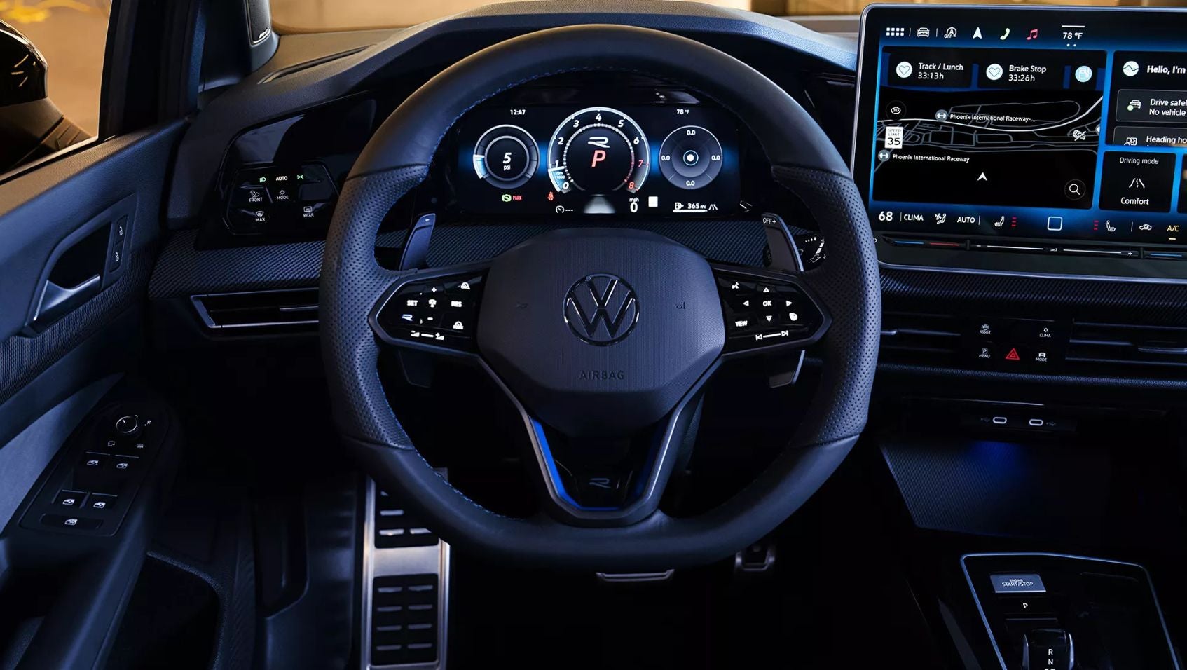 Interior view of 2026 Volkswagen Golf R in Fayetteville, AR